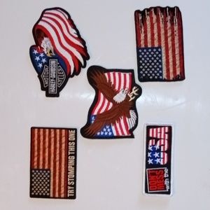 Five Sew on Patriotic Shoulder Patches
